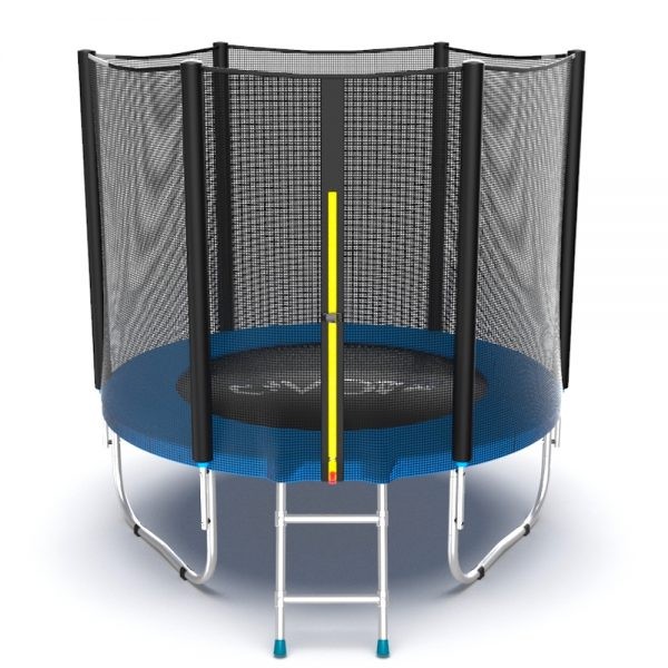 EVO Jump External 8ft (Blue) Батут с внешней сеткой и лестницей, диаметр 6ft (зсиний)